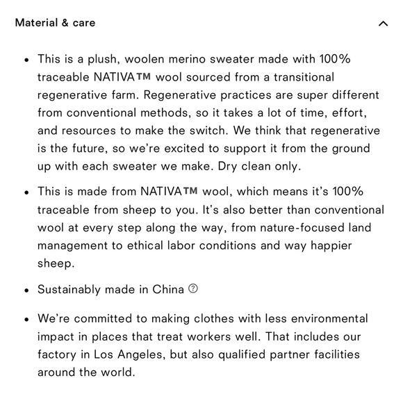 Reformation Calloway Regenerative Wool Crew Sweater in Linen Cable: NWT! - Picture 5 of 7